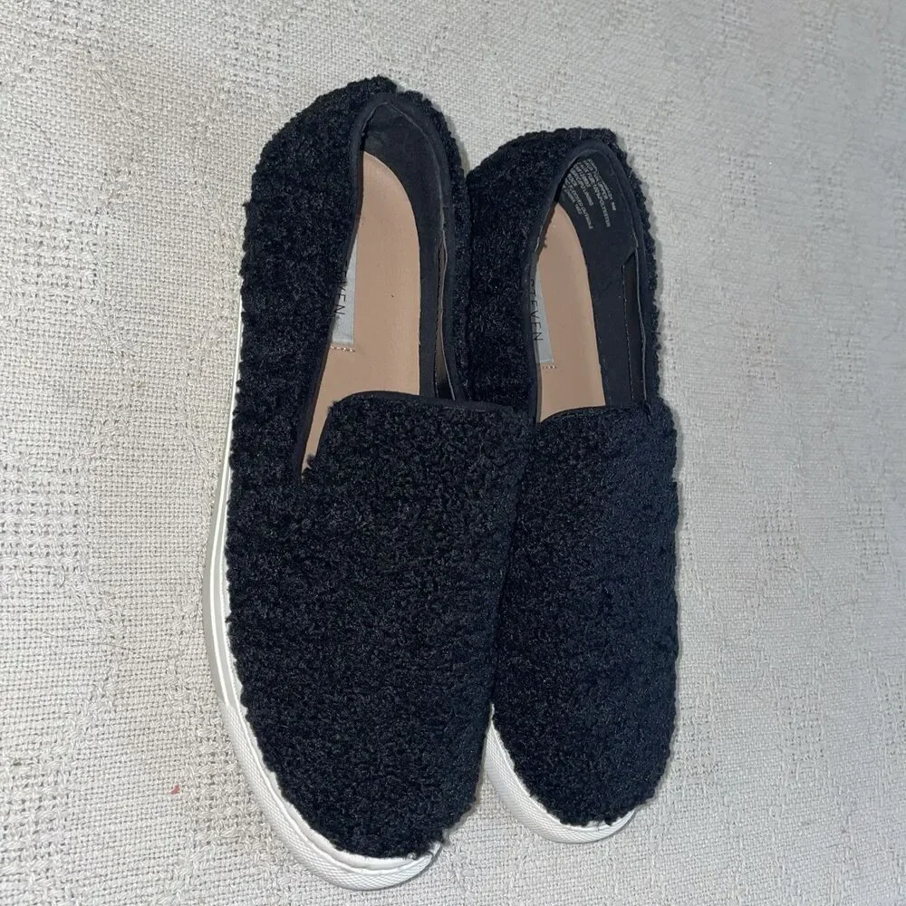 Steven New York Women’s Comfort Shoes Size 9 M Black Faux Fur Going Out Party